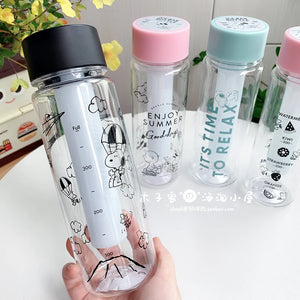 400Ml Snoopy Limit Summer Direct Drinking Light Drinking Cold Water Handy Cup Ice Containing Tube Kawaii Anime Plush Friend Gift