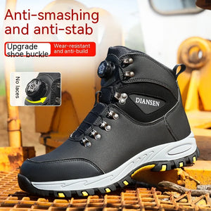 Safety Shoes Men for Work High Top Boots Anti Puncture Work Shoes With Steel Toe Working Shoes With Protection Waterproof Boots