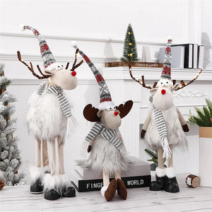 Large Standing Elk Doll Christmas Gift for Kids Christmas Elk Doll Reindeer Navidad Ornaments Christmas Home Decoration Supplies