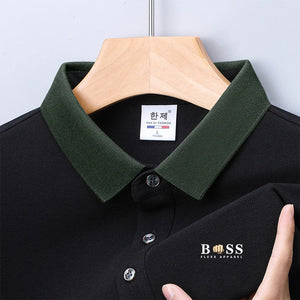 2024 new POLO shirt, summer men's high-quality casual fashion T-shirt, brand lapel striped business short sleeve