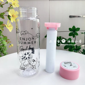 400Ml Snoopy Limit Summer Direct Drinking Light Drinking Cold Water Handy Cup Ice Containing Tube Kawaii Anime Plush Friend Gift