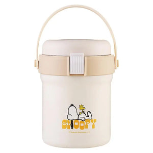 1.6/2L Kawaii Snoopy 316 Stainless Steel Layered Insulated Bento Box Students Office Workers Portable Large-Capacity Lunch Box