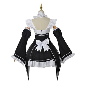 Anime Ram Rem Lolita Maid Cosplay Re Life In A Different World From Zero Costumes Women Loli Dress Halloween Party Suit