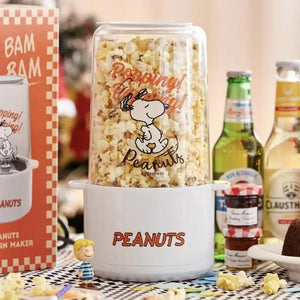 Snoopy Cartoon Fashion Household Kitchen Small Full-Automatic Popcorn Machine Kawaii Anime Plush Toy for Friend Birthday Gifts