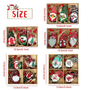 Christmas Gnomes Wooden Pendants Merry Christmas Decorations For Home 2024 Xmas Tree Christmas Ornaments Navidad New Year Gift