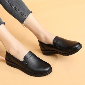 Women's Round Toe Office Shoes Comfortable Women's Shoes Casual Thick-soled Women's Shoes Outdoor Trendy Sports  Women