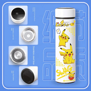 Pokémon Pikachu smart thermos cup student 304 stainless steel temperature cup high-value trendy cartoon portable water cup