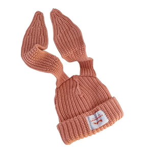 Beanie Long Ear Hat Crochet Knitted Hat Cute Bunny Hat Rabbit Ears Hats For Women Winter Warm Hats Warm Caps