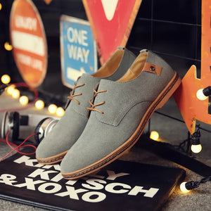 Men Shoes British Suede Leather Oxford Casual Shoes New Classic Sneakers Comfortable Footwear Dress Shoes Large Size Flats 2023