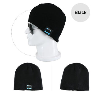 Wireless Bluetooth-compatible Headphones Beanie Hat Winter Sport Music Cap Headset with Mic Speaker for Xiaomi Huawei Iphone