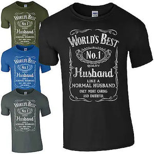 World's Best Husband T-Shirt Funny Fathers Day Dad Present Valentines Mens Gift men cotton tshirt summer tee-shirt euro size