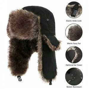 2022 Mens Women Unisex Warm Trapper Aviator Trooper Earflap Winter Flaps Ski Hat New Bomber Hats Russian Ski Hat Faux Fur Hats