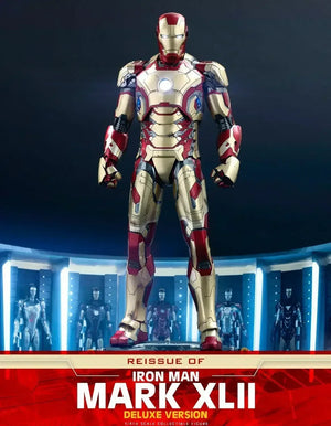 1/4 Iron Man Mk42 Deluxe Edition Qs008 Marvel Anime Action Figures Original Team Suit Avengers Endgame Model Toy Gifts