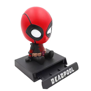 12cm Shake Head Doll Avengers League Deadpool Hero Car Decoration Spring Cartoon Creative Car Decoration Center Console