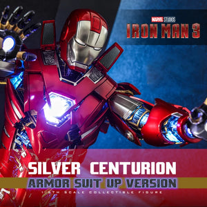 HotToys Marvel Iron Man Silver Centurion Armor Edition 1:6 Alloy Figure Doll Soldier Accessories Collection Model Ornament Gift