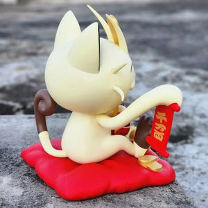 35cm Spot Pokémon Anime Figure Lucky Meow Gk Pokemon Vinyl Model Statue Lucky Cat Desktop Porch Ornaments Doll Toy Birthday Gift