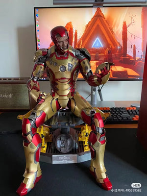 In Stock Hottoys 1/4TH QS008 IRON MAN MK42 Deluxe Version Marvel Original Anime Action Figures Collectible Model Toys