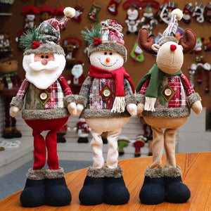 Christmas Santa Snowman-Reindeer Christmas Decoration Leg Table Mantel Decoration