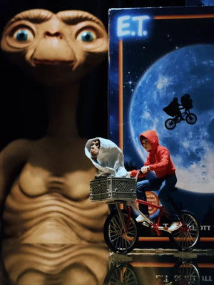 Neca E.T. The Extra-Terrestrial 40th Anniversary E.T. & Elliott With Bicycle Ver Anime Action Figure Model Birthday Gift Toy