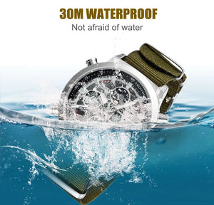 Outdoor Sport Watch Men Dual Time Waterproof Military Wristwatch Army Green Tactical Digital Quartz Watches Clocks reloj hombre