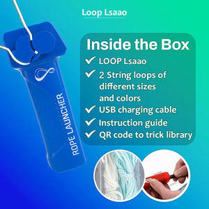 String Rope Launcher Fidget Toy Loop Rope Glow in The Dark USB Electric String Rope Launcher Handheld String Cool Toy Gift