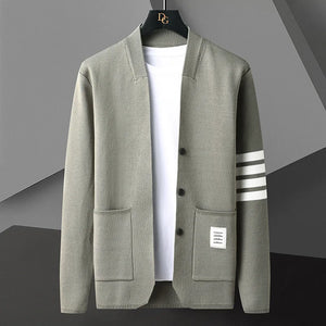 Korean Autumn Winter 2022 Brand Knit Sweater Men Cardigan Big Size 4XL Single Breasted Luxury Sweater Man Male Clothes