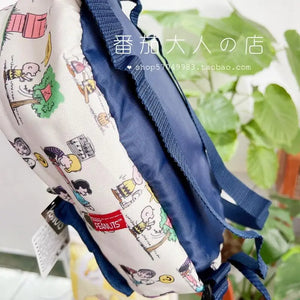 26*18*10Cm Japanese Snoopy Cartoon Cute Children Printing Schoolbag Backpack Kawaii Anime Plush Toy for Boys Birthday Gifts