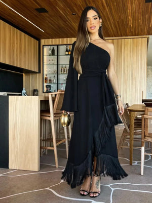 Women's One-Shoulder Sexy Lady Long Skirt