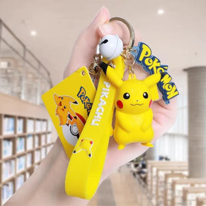 Pokemon Keychain Pikachu Bulbasaur Squirtle Jigglypuff Anime Action Figure Toys Pendant Charmander Psyduck Accessory Bag Keyring