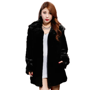 Fur Coat Women's Entrance Mink Fur Medium Length Warm Coat Mink Skin Warm Coat