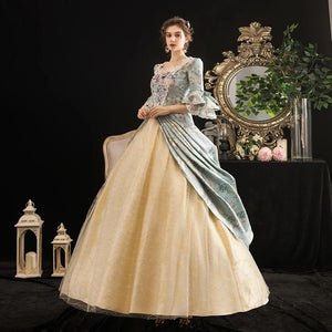 Costume Clothing Gown for Medieval Elegant Dress Performance Party and Dance