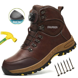 Safety Shoes Men for Work High Top Boots Anti Puncture Work Shoes With Steel Toe Working Shoes With Protection Waterproof Boots