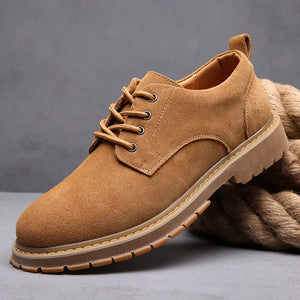 Men Leather Shoes  Versatile Korean Casual Trend British Work Clothes Shoe Cow Suede Men's Shoes Designer Shoes Man Oxfords