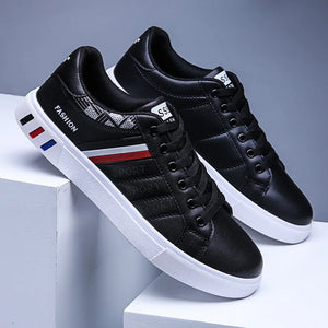 Men's Sneakers Casual Sports Shoes for Men Lightweight PU Leather Breathable Shoe Mens Flat White Tenis Shoes Zapatillas Hombre