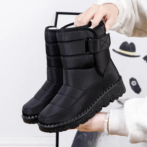 Women Boots Snow Plush Boots Ladies Slip On Platform Ladies Shoes Fur Waterproof Ankle Boots Chunky Botas Mujer Winter Shoes