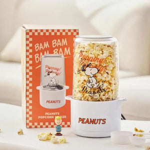 Snoopy Cartoon Fashion Household Kitchen Small Full-Automatic Popcorn Machine Kawaii Anime Plush Toy for Friend Birthday Gifts