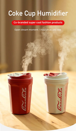 Creative Cocas Cola Cup Humidifier Home USB Charging 400ML High Capacity Car Air Humidifier