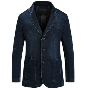 Spring Casual Cotton Denim Suit  Men Jacket