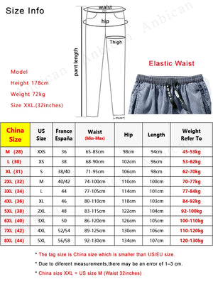 Spring Summer Black Blue Cargo Jeans Men Streetwear Denim Jogger Pants Men Baggy Harem Jean Trousers Plus Size 6XL 7XL 8XL