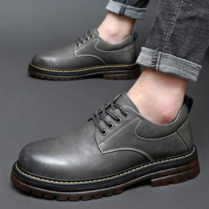 2023 Autumn New High Quality Leather Luxury Shoes Lace Up Classic Outdoor Sports Men Shoes Men Work Clothes Shoes with Cow Sole