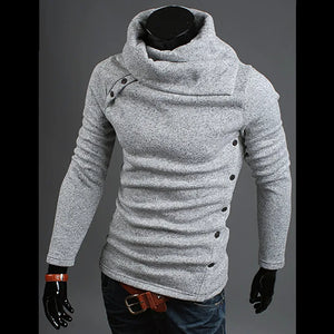 2023 Autumn/Winter New British Style Men's Stacked Neck Sweater Coat Fashion Jacquard Pullover Sweatshirt Sweater