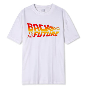 Back To The Future Tshirt Cotton T Shirt For Men Summer Short Sleeve T Shirts Movie Hip Hop Tee Tops Streetwear T-shirts XXXL