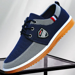 Men's Canvas Shoes Summer Casual Breathable Shoes for Men Fashion Sports Shoes Tendon Sole Wear-resistant Running Shoe