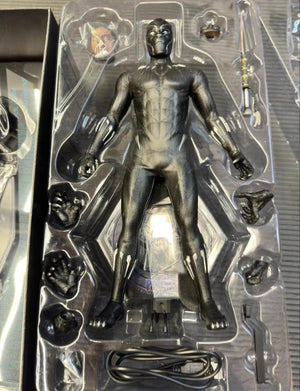 Original Hot Toys Mms470 1/6 Black Panther 2.0 Marvel Action Figure Toy Gift Model Garage Kit Collection Hobbies Children Gift