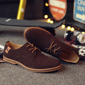 Men Shoes British Suede Leather Oxford Casual Shoes New Classic Sneakers Comfortable Footwear Dress Shoes Large Size Flats 2023