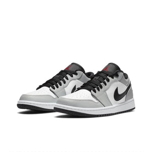 Original Air Jordan 1 "Light Smoke Grey"For Men's Trend Retro Non-Slip Low Top Retro Basketball Shoes Sneakers 553558-030