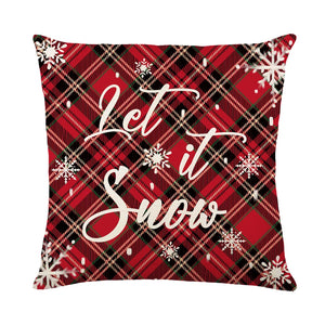 4Pcs Christmas Throw Pillow Covers Stamping Snowflake 45x45cm Square Cushion Cover Sofa Waist Pillowcase Xmas Home Bed Decor