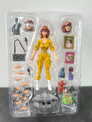 Neca 54233 Teenage Mutant Ninja Turtles 1987 Anime Figurine Female Journalists Action Figure 18cm Collection Doll Model Gift Toy