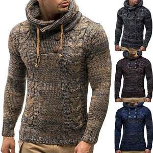 Men Warm Top Knitted Hooded Sweater Pullover Jumper Long Sleeve Jumper Winter