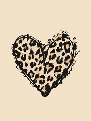 Classic Leopard Print Heart Pattern Print Woman Sweatshirt